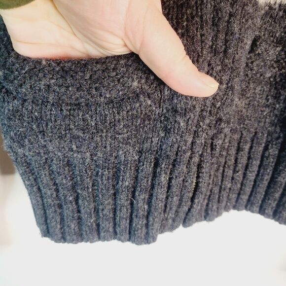 Aritzia TNA Sea To Sky Cowichan 100% Lambswool Gray Knit Cardigan Zip-Up Sweater - Picture 7 of 11